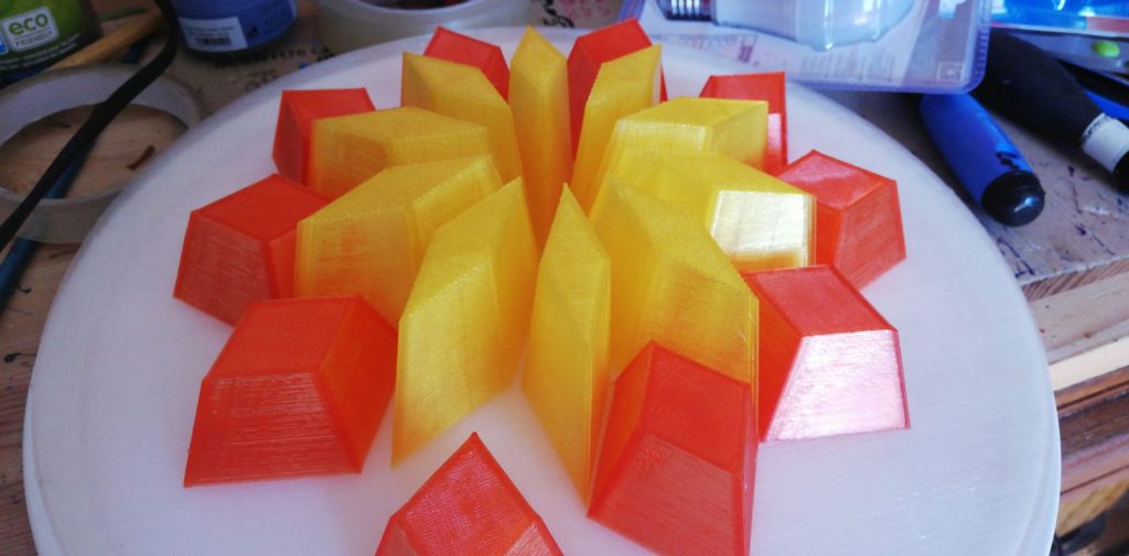 pla stampa 3d azurefilm rosso giallo